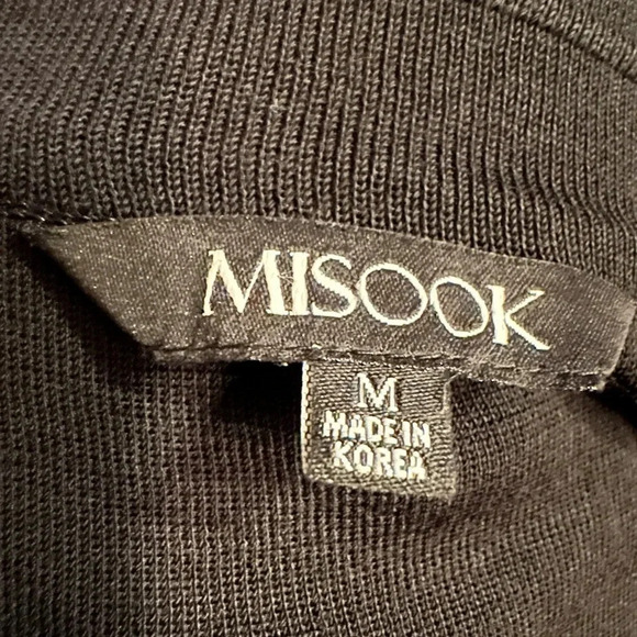 Misook black/white zip up cardigan jacket size M - Picture 8 of 9